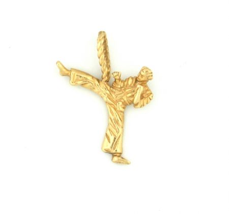 Pre-owned Yellow Gold Martial Arts Pendant