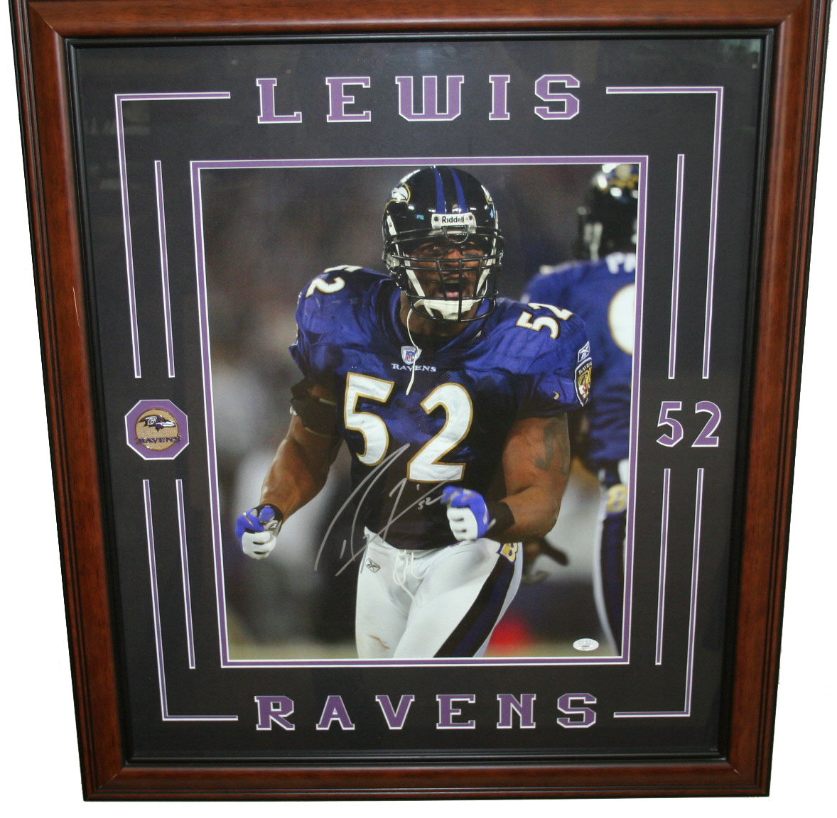 ray lewis autographed framed picture boca raton pawn