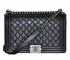 Chanel Boy Black Quilted Leather