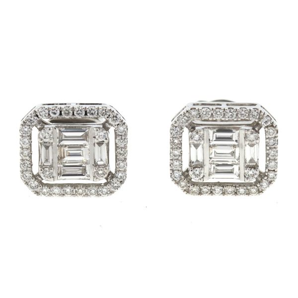 white gold earrings