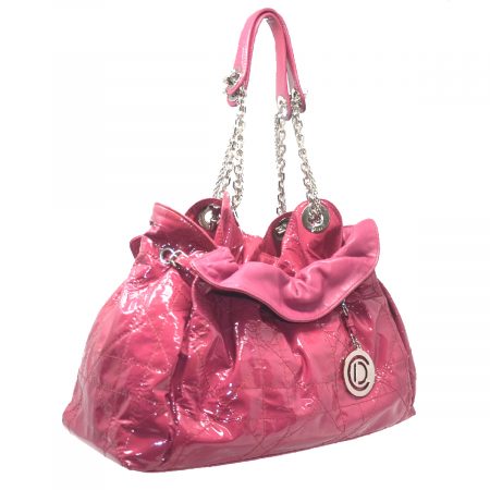 Dior Patent Cannage Le Trente Framboise (PINK) Shoulder Bag