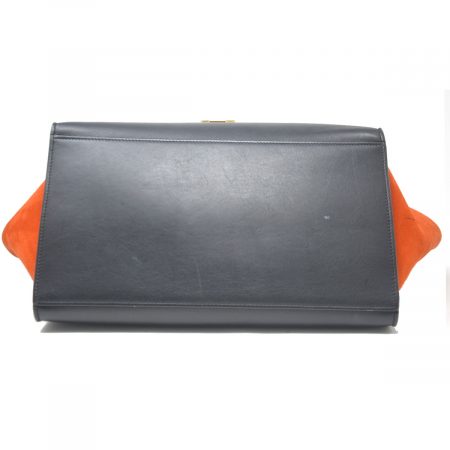 Celine Trapeze Medium Tri-Color Suede and Leather Handbag