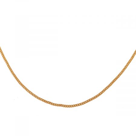 18k Yellow Gold Thin Chain Link Necklace