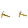 Stainless Steel Gold Plated Square Center Pearl Cufflinks