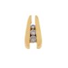 14k Yellow Gold 3 Stud Diamond Pendant Approx .18 TCW