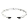 Company-John Hardy Style-Black Sapphire Bamboo Cuff Bracelet Metal-Sterling Silver Size-Fits Wrist Size 7"/5mm Diameter-Approx. 2.55" Includes-Bracelet ONLY SKU-9352-1Tee