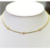 18k Yellow Gold Diamond Curb Chain Necklace Approx .30 TCw