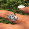 14k White Gold Vintage Diamond Ring Approx .80 TCW