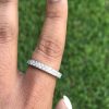 18k White Gold Diamond Band Approx .58 TCW