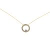 14k Yellow Gold Diamond Circle Pendant Chain Necklace