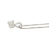 14k White Gold Diamond Pendant Box Chain Necklace .25 Cts 