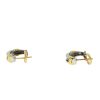 14k Two Tone X Half Hoop Earrings