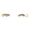 14k Two Tone X Half Hoop Earrings