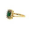 14k Yellow Gold Emerald Diamond Ring Approx .80 Cts  