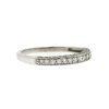 14k White Gold 3 Sided Diamond Wedding Band Approx .41 tcw