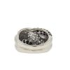 18k White Gold Black and White Diamond Pave Ring Approx. 1.50 TCW