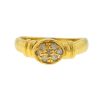 18k Yellow Gold Oval Diamond Stack-able Ladies Ring  