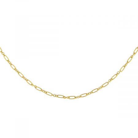 14k Yellow Gold Open Link Chain Necklace