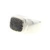 David Yurman Wide Pave Black Diamonds Signet Sterling Silver .925 Mens Ring