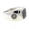 David Yurman Wide Pave Black Diamonds Signet Sterling Silver .925 Mens Ring