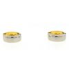 14k Two Tone Small Huggie Hoop Earrings 