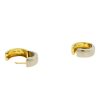 14k Two Tone Small Huggie Hoop Earrings 