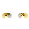 14k Two Tone Small Huggie Hoop Earrings 