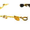 Chanel Gold Tone CC Logo Crystal Charms No 5 Clover Stone Gems Quartz Bracelet