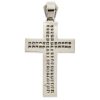 14K White Gold Diamond Cross Pendant Approx 2.55 TCW