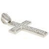 14K White Gold Diamond Cross Pendant Approx 2.55 TCW