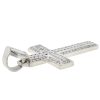 14K White Gold Diamond Cross Pendant Approx 2.55 TCW