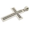 14K White Gold Diamond Cross Pendant Approx 2.55 TCW