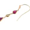 14k Rose Gold Diamond Ruby Single Cut Dangle Earrings