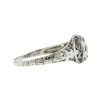 18k White Gold Vintage Diamond Engagement Ring Approx .10 Cts 