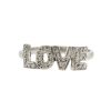 14k White Gold "I LOVE YOU" Stackable Diamond Ring 