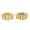 14k White Gold Diamond Flower Earring Jackets Approx.77 Tcw