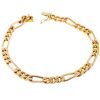 14k Rose Gold Figaro Link Bracelet