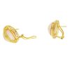 14k Yellow Gold Two Tone 5mm Pearl Diamond Earrings