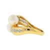 14k Yellow Gold Pearl Diamond Ring