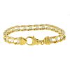 10k Yellow Gold Two Tone Railroad Style Men's Bracelets