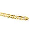 10k Yellow Gold Two Tone Railroad Style Men's Bracelets