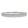 18k White Gold Pave Diamonds Bangle Bracelet Approx. 3.5 CTS