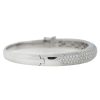 18k White Gold Pave Diamonds Bangle Bracelet Approx. 3.5 CTS