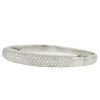 18k White Gold Pave Diamonds Bangle Bracelet Approx. 3.5 CTS