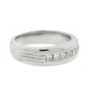 14k White Gold Princess Cut Diamond Men's Ring