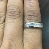 14k White Gold Princess Cut Diamond Men's Ring