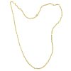 14k Yellow Gold Thin Flat Mainer Link Chain Necklaces