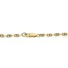 14k Yellow Gold Thin Flat Mainer Link Chain Necklaces