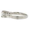 Platinum Three-Stone Princess Cut Diamond Ring Approx. .90 TCW
