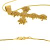 18k Yellow Gold Diamond Cross Pendant Necklace